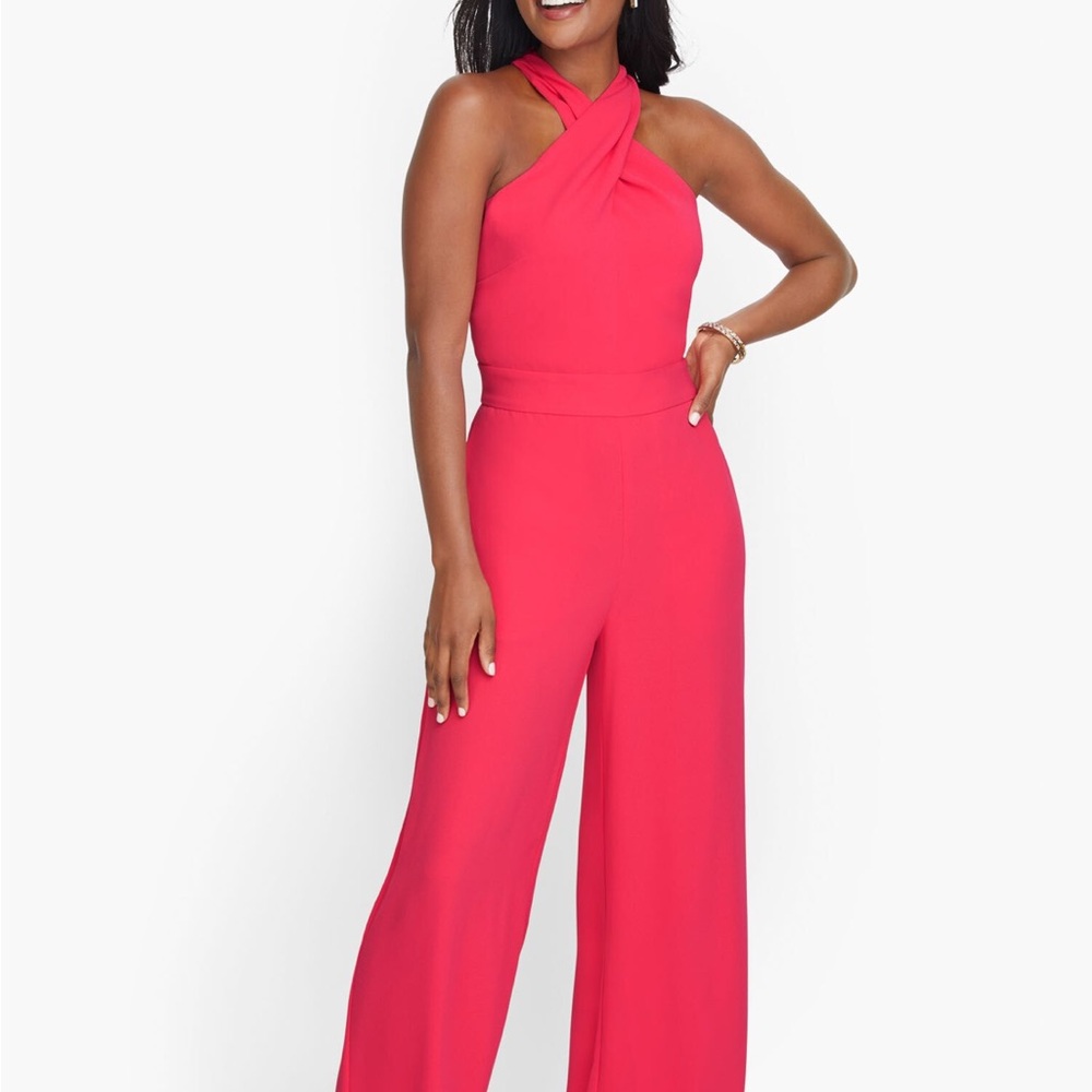 NWT! Crepe Halter Neck Jumpsuit